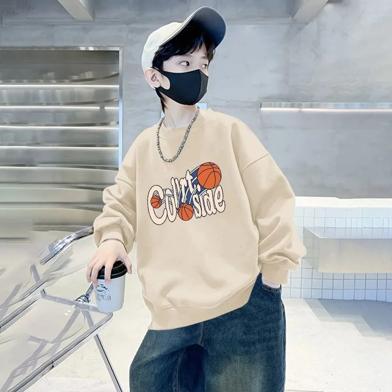 

Новое поступление 2025, осенне-зимняя модная толстовка с капюшоном на флисовой подкладке в корейском стиле для малышей и больших детей