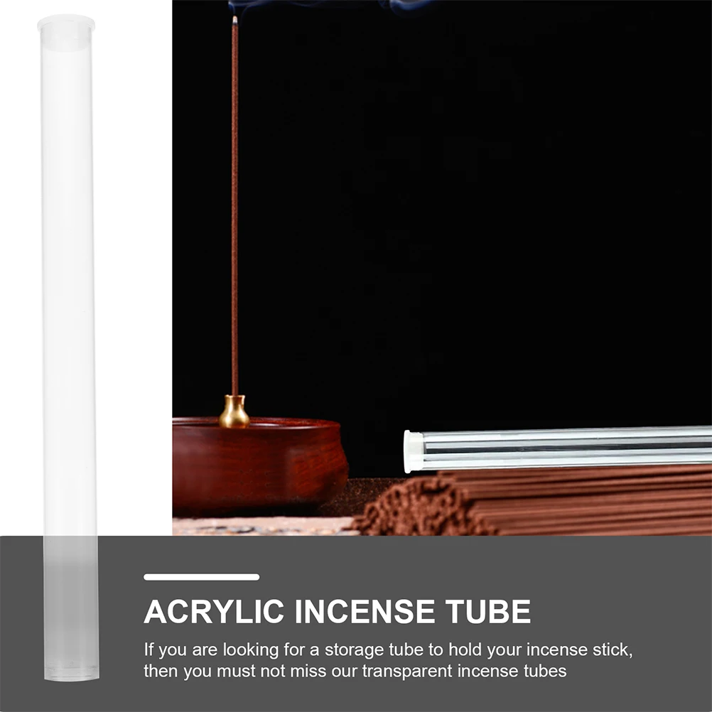 

10pcs Acrylic Incense Storage Tube Transparent For Stick Sandalwood Dustproof Container Incense Holder Home Decoration