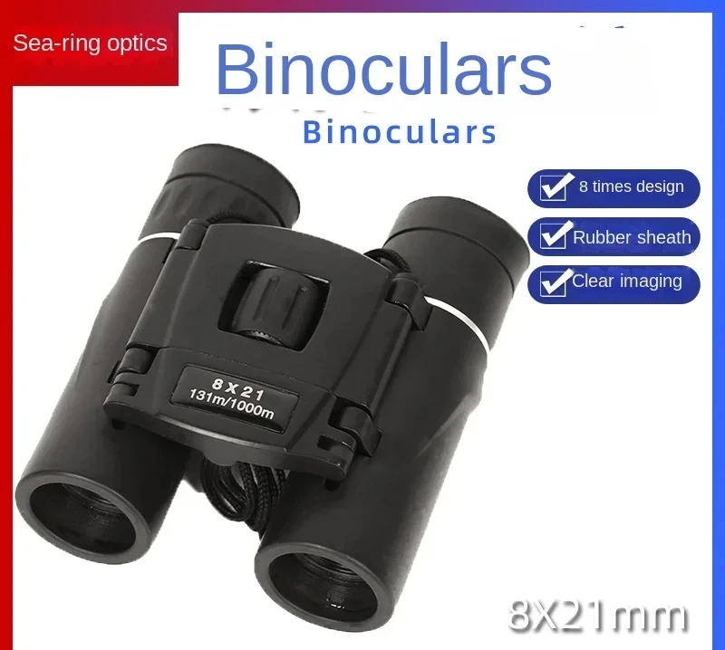 8X21 Binoculars  Hot-selling Camouflage Outdoor Sightseeing Tour Concert High Power High Definition Telescope