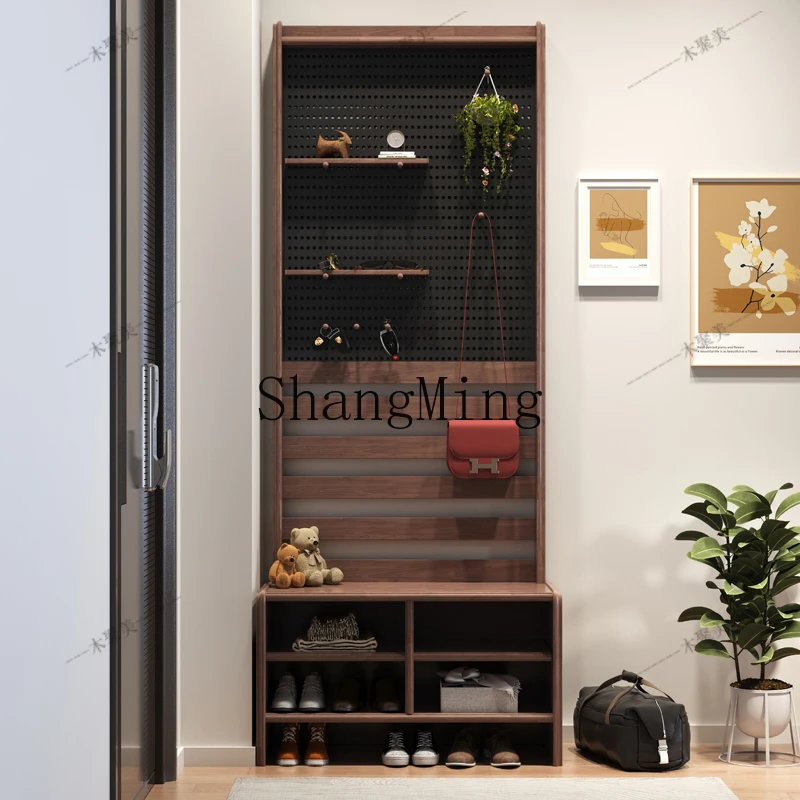 

SM household new solid wood coated cabinet, shoe change stool against the wall, shoe cabinet, clothes locker