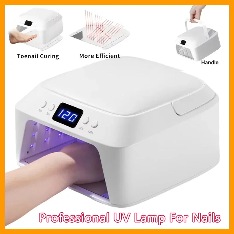 71 المصابيح الأشعة فوق البنفسجية مسمار مصباح مساحة كبيرة مجفف الأظافر مع وسادة اليد الذكية الاستشعار 72 واط المهنية الأشعة فوق البنفسجية مصباح للأظافر مانيكير باديكير