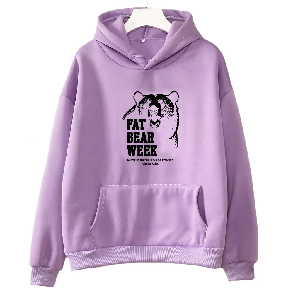 Urso gordo semana predominante impressão pulôveres com capuz outono masculino/feminino moletom de lã animal gráfico hoodie solto roupas casuais