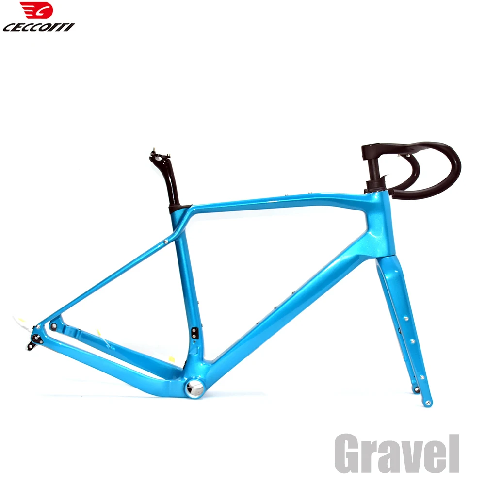 Gravel Bike Frame with Disc Brake, Internal Cable Bicycle Frameset, 700C * 47C Gravel