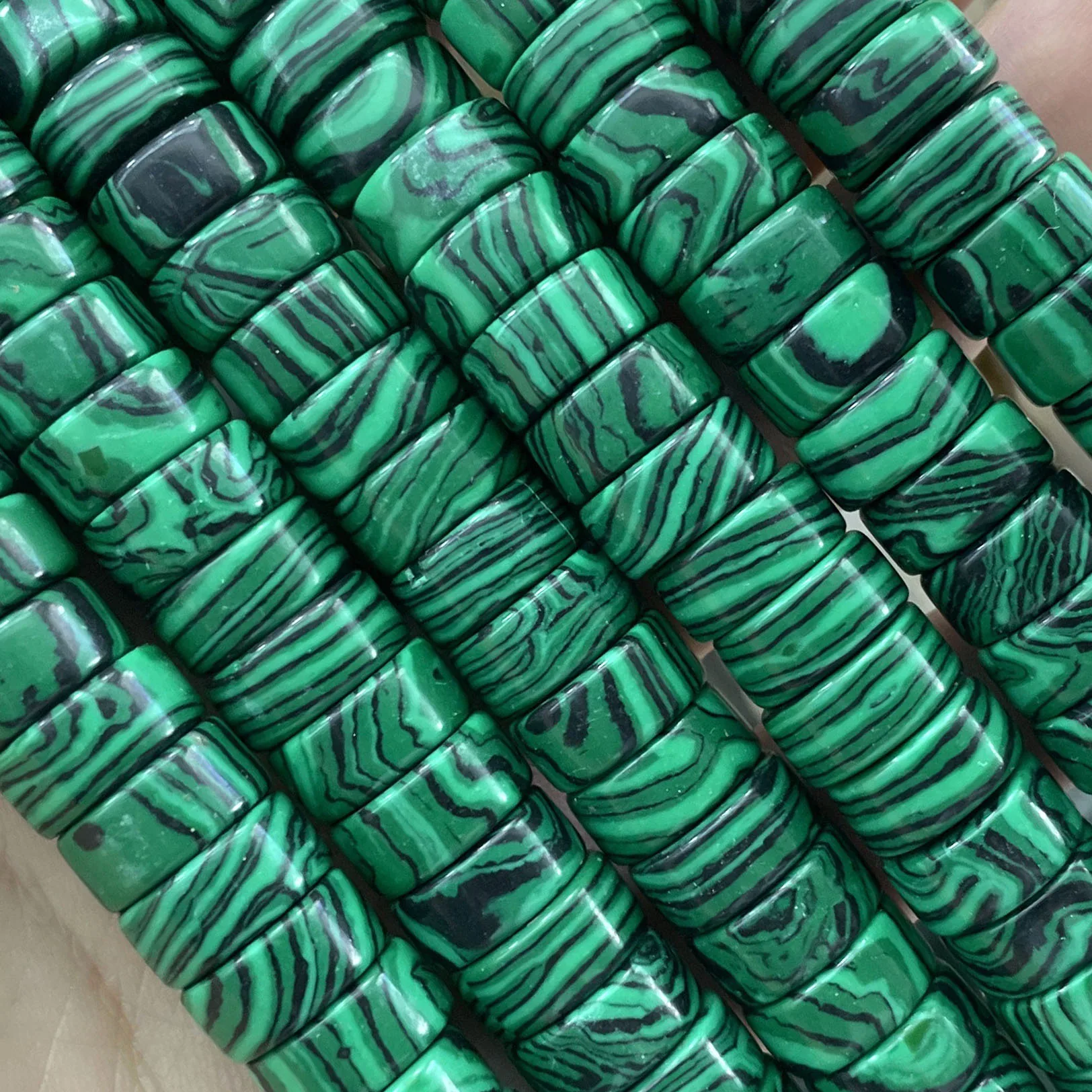 Naturstein-Rondelle-Agat-Quarz-Jade-Flachrunde-Abstandsperlen für Schmuckherstellung, DIY-Armband-Halsketten-Zubehör 6X12MM – Detail 4