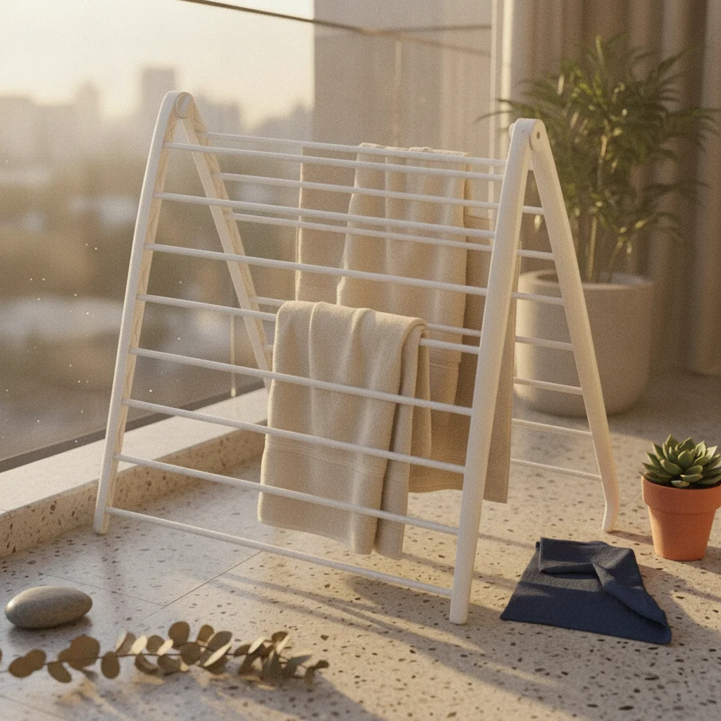 Angled-Frame Drying Rack Slanted Foldable Clothes Drying Rack