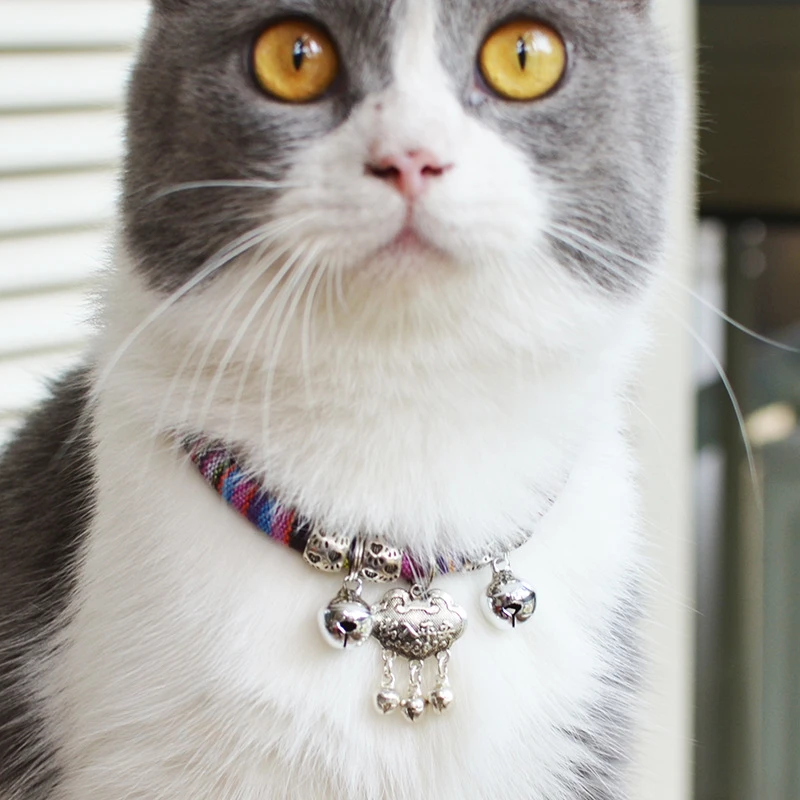 Pet Long Life Lock Bell Necklace Cat Dog Anti-loss Collar Kitten Puppy Bell Jewelry Can Be Adjusted To Any Size Pet Supplies