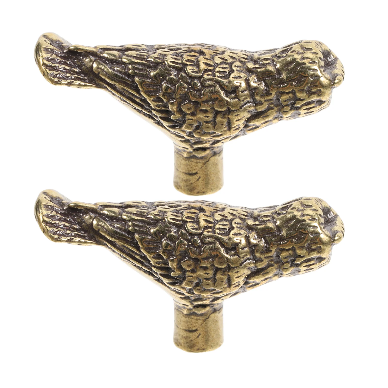 

2Pcs Brass Owl Cabinet Pull Decorative Drawer Knobs Vintage Style Furniture Hardware for Dressers Kitchen Cabinets