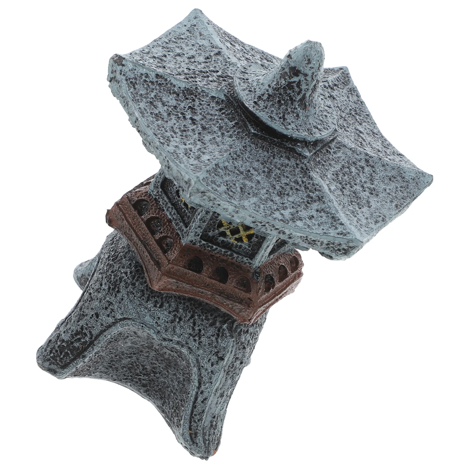 

Stone Lantern Ornament Mini Pavilion For Garden Outdoor Statues Aquarium Decor Resin Handcrafted Micro Landscape Desktop