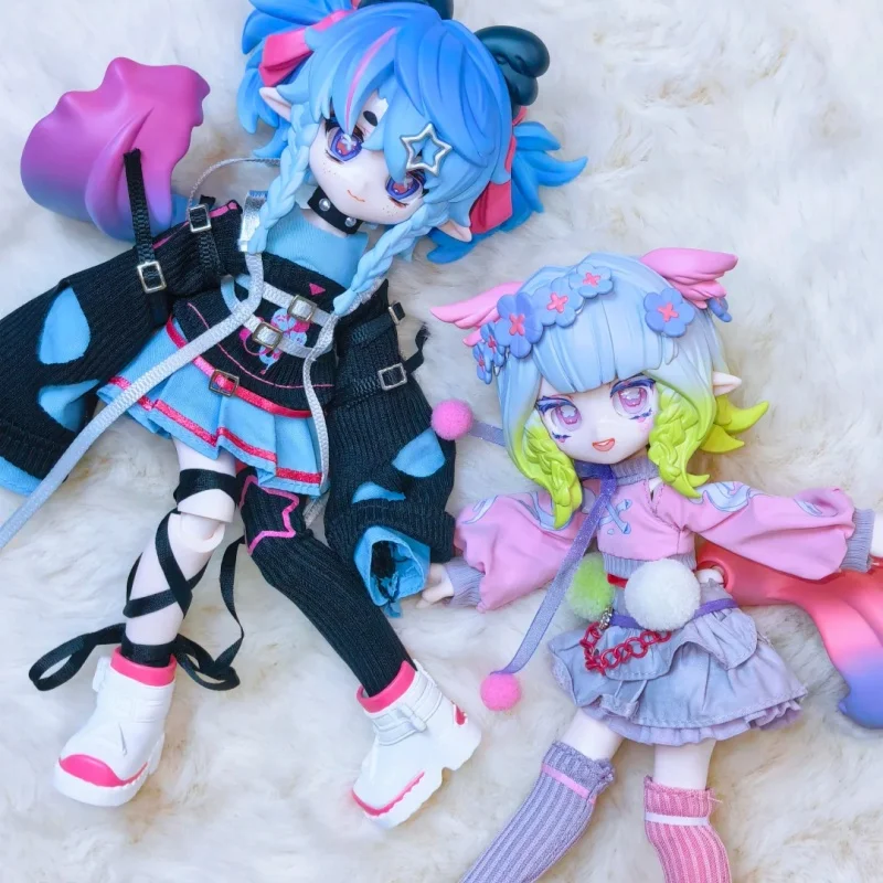 In Stock Hex‑Box 1/12 Ball‑Jointed Doll BJD Blind Box Fuwalu Anime Movable Figures Trendy Desk Decor Collection Birthday Gift