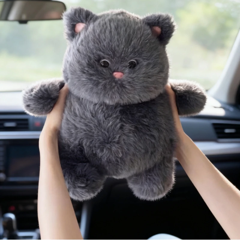 Jouet en peluche chat, peluche chat en peluche de style anime Kawaii pour adultes, meilleur cadeau d'anniversaire de Noël pour les amoureux des chats, petite amie femme
