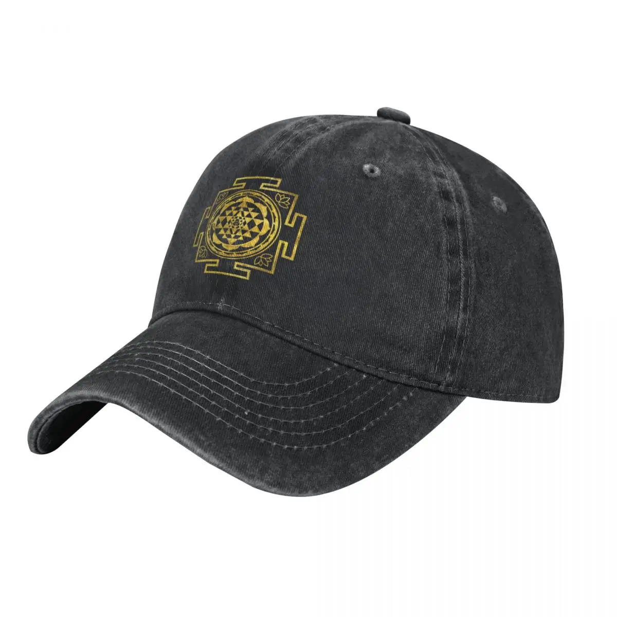 

Golden Sri Yantra Sri Chakra Baseball Cap Cotton Hats Cowboy Caps Unisex