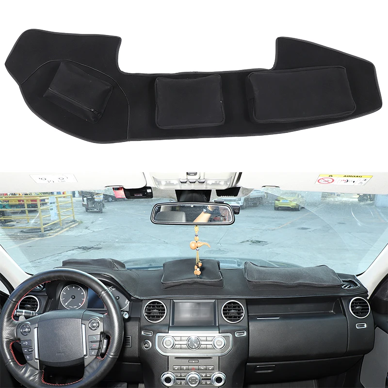 

1piece set Black For Land Rover Discovery 4 LR4 2010-2016 car dashboard storage sun protection mat car modification accessories