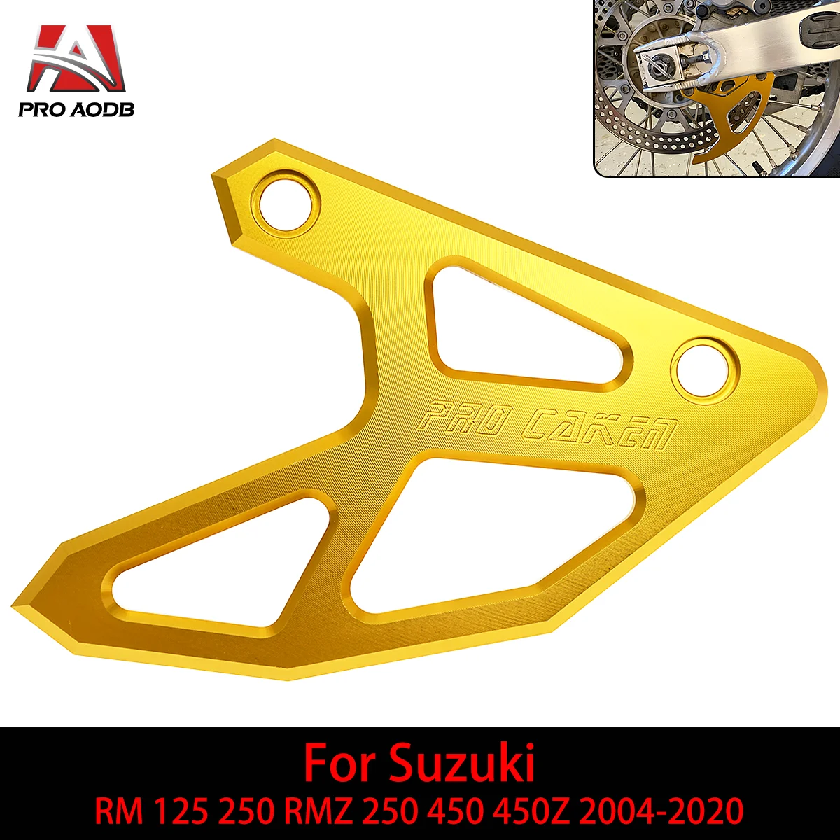 Motorcycle CNC Rear Brake Disc Guard Protector Cover For Suzuki RM125 250 2004-2008 RMZ250 450 2004-2020 RMX450Z 2010-2020 Moto