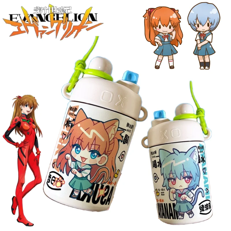 

NEON GENESIS EVANGELION Ayanami Rei Asuka Langley Soryu Creative High-Precision Thermometer Cartoon Stainless Steel Straw Cup