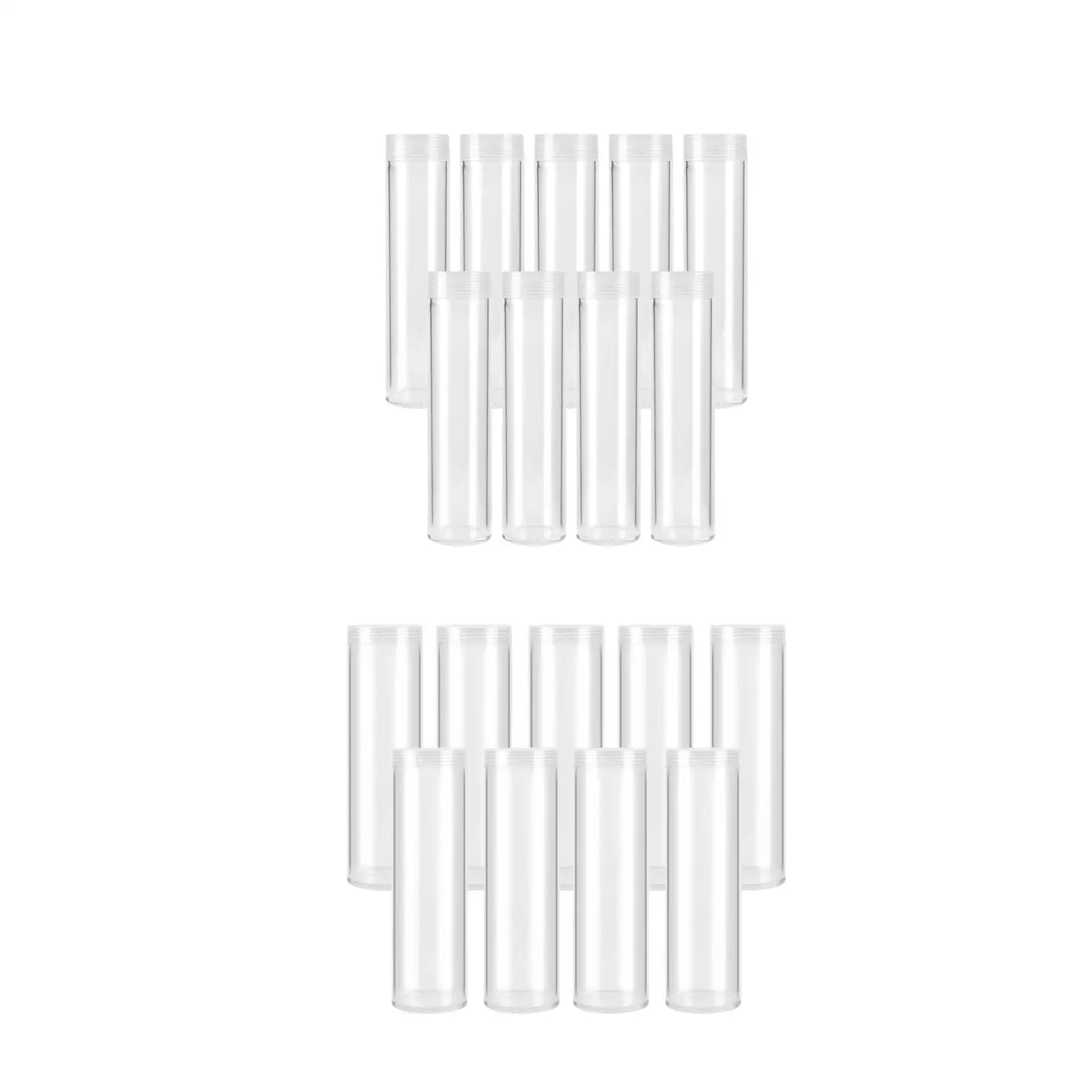 Transparent Beads Holder, Beads Protector, Beads Holder Tube Commemorative Change Container Transparentcoin Tube,