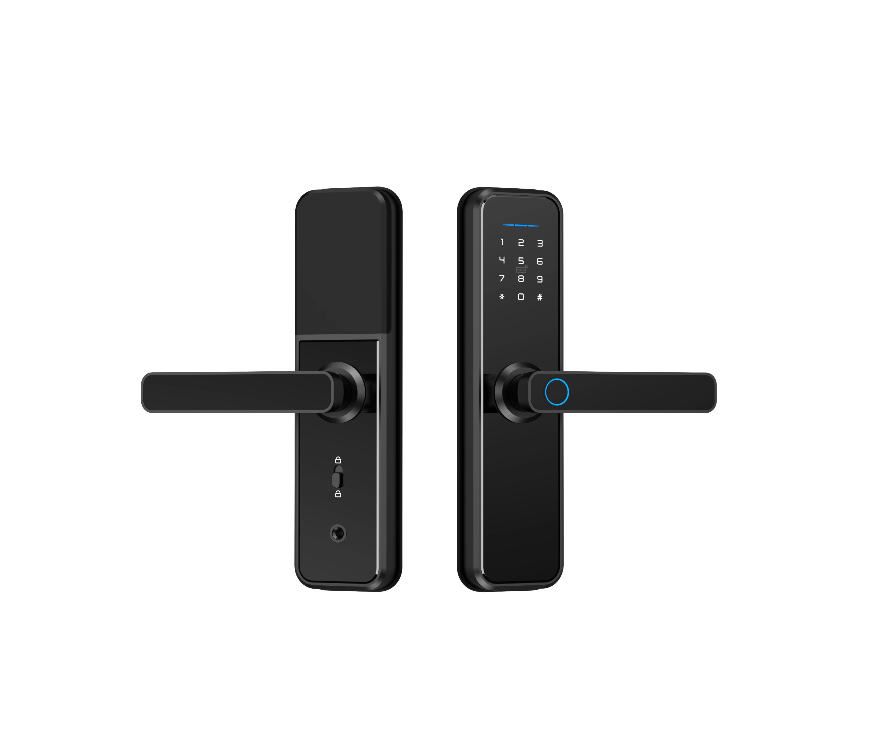 Tuya WiFi Waterproof Smart Door Lock Fingerprint Aluminum Alloy Digital Password Electronic Door Lock for Wood Outdoor