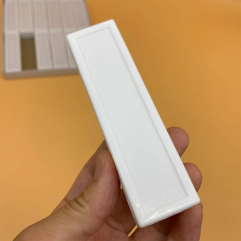 Diamond Box 10Pcs Transparent Cover Long Strip Gem Box Memory Mat White Black Acrylic Display Case Gemstone Packaging Organizer