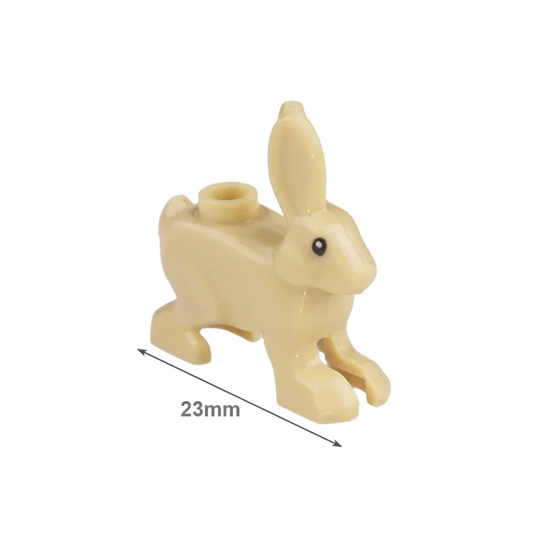 New Big Wild Rabbit Hare Animal Parts MOC Building Blocks Farm Ranch City Zoo Pet Bricks Toys Compatible With LEGO