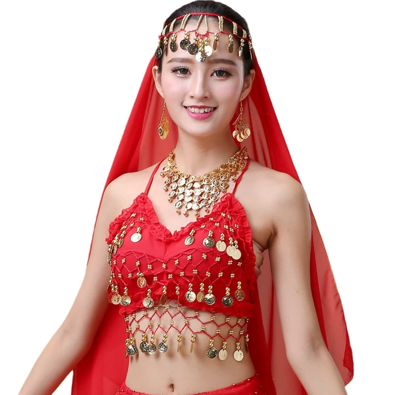 Halter Belly Dance Strappy Bra Top, Performance de Palco, Trajes de Festa, Tailândia, Índia, Arab Wear, Sequins Borla, Discoteca