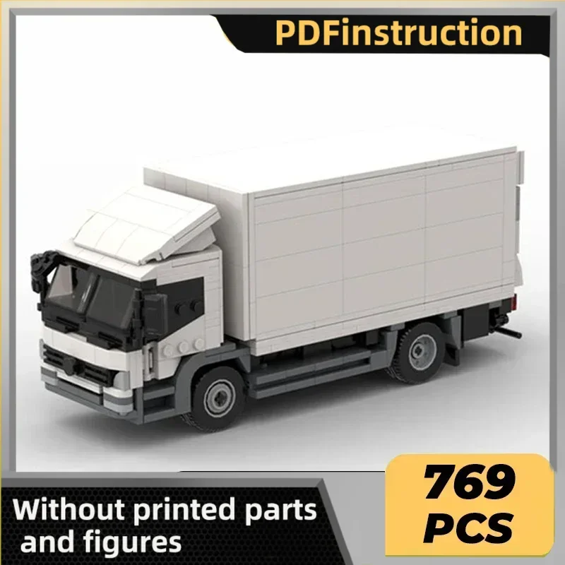 Model pojazdu miejskiego transportu, klocki konstrukcyjne Moc, biały ciężarówka, klocki technologiczne, prezenty, zabawki świąteczne, zestawy DIY, montaż