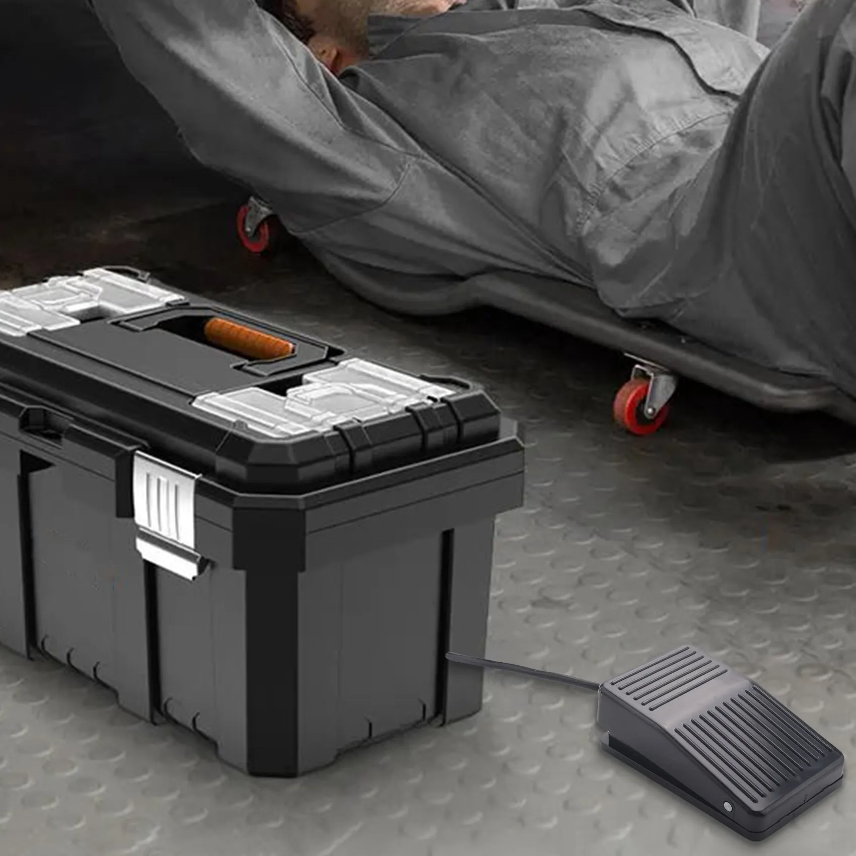 【売れ筋！ 】220V 10A SPDT 滑り止めプラスチックモメンタリ電動フットペダルスイッチ