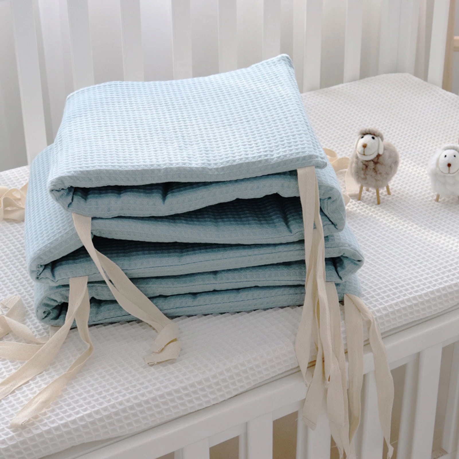 Cotton Breathable Baby Crib Bumper Pads Crib Liner Cot Sets For Baby Boys Girls Safe Bumper Guards Crib Rail Padding 1PC 200cm