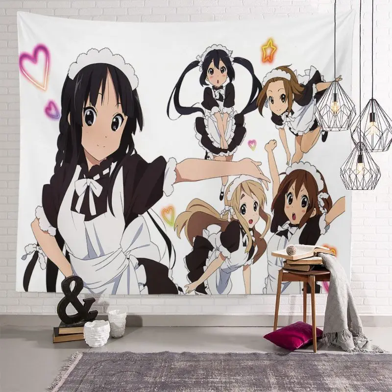 VIKAMA Cat Paradise Chocolate Vanilla Tapestry Kawaii Anime Aesthetic Wall Hanging Girl Bedroom Dorm College Otaku Decor