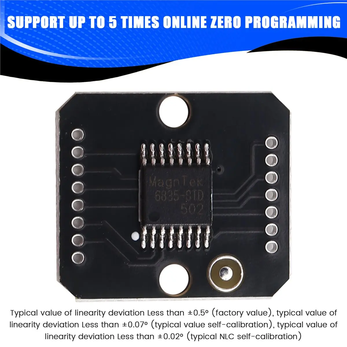 fine MT6835 Magnetic Encoder Module PWM SPI Brushless Motor 21BIT Magnetic Encoder Replace AS5048