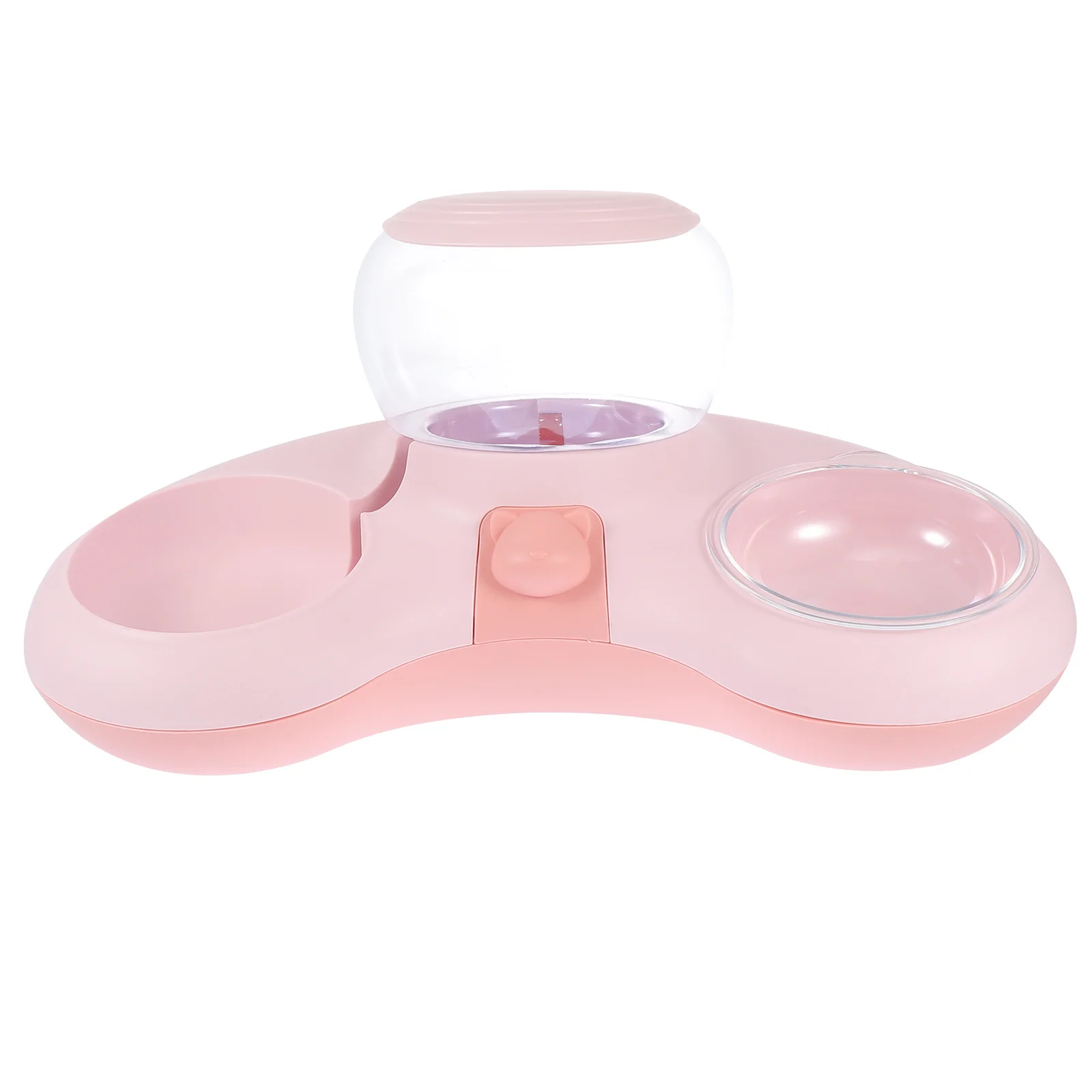 

1pc Cat Pet Feeder Double Dog Food Bowl Automatic Feeding Tray Anti-Overturn Durable Material Pet Supplies Food Container