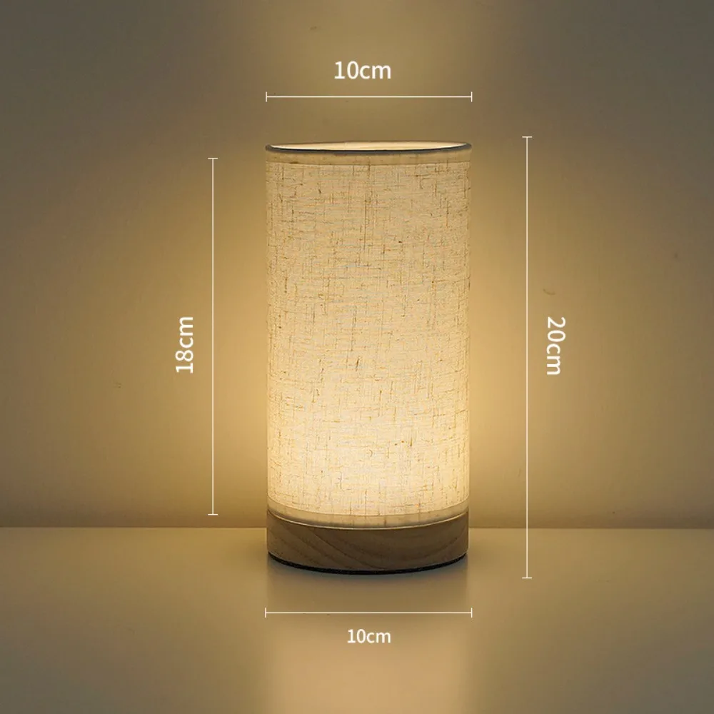New Fabric Floral Table Lamp Warm Light USB Night Light Atmosphere Bedside Lamp Bedroom