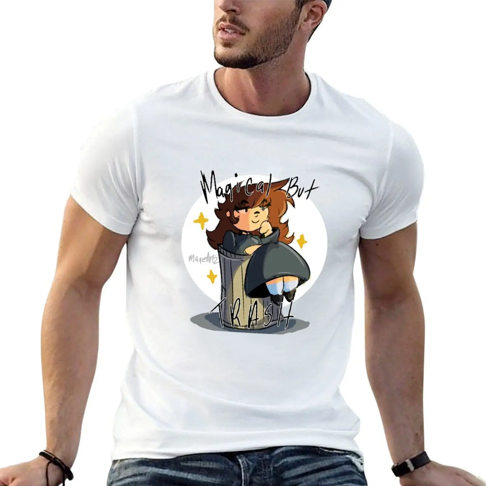 Magical but Trash Mage T-Shirt shirts graphic summer shirt clothing for men
