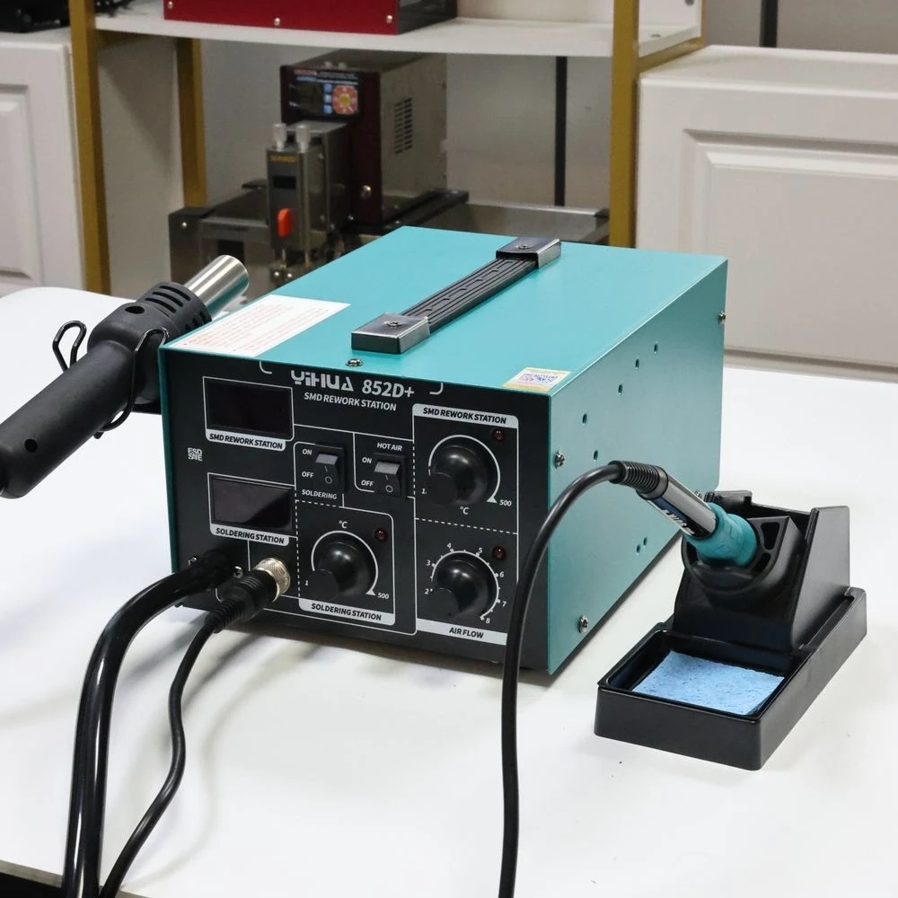 YIHUA 852D+ SMD Digital Air Soldering Station Mobile Phone Hot Gun Soldering For Solder