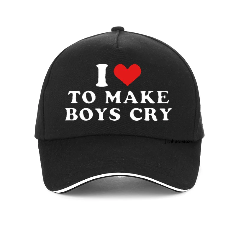 Women Y2k hat I Love To Make Boy Cry Letter Print baseball cap Harajuku Summer cool golf hats Funny Kawaii Pink caps Casquette