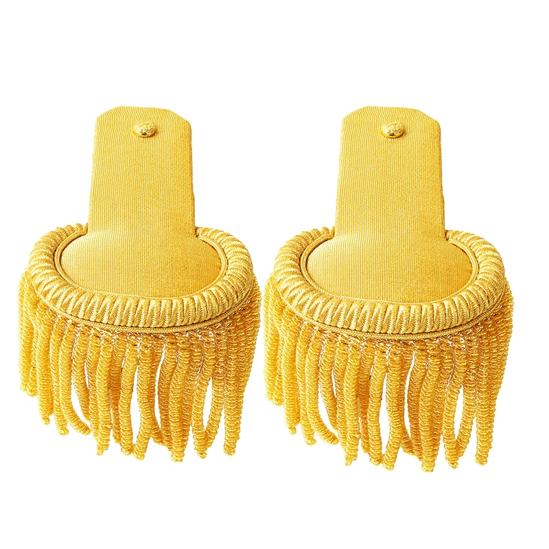 

Royal Military Tassel Epaulette Gold Metallic Fringe for Uniform Dress Hotel Stage Collector Gift General President Epaulets