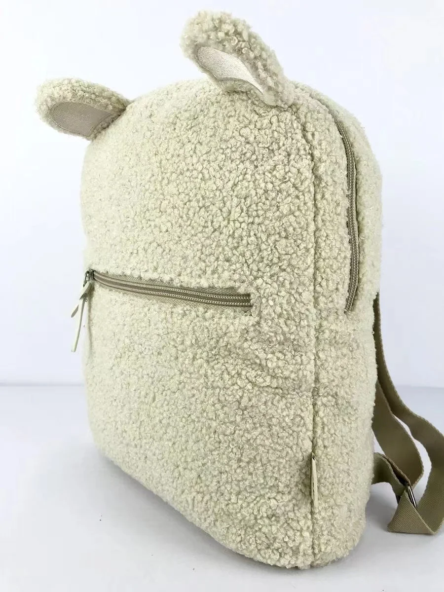 Zaino personalizzato ricamato simpatico cartone animato zaino con nome personalizzato zaino per studenti in peluche Versatile in lana di agnello