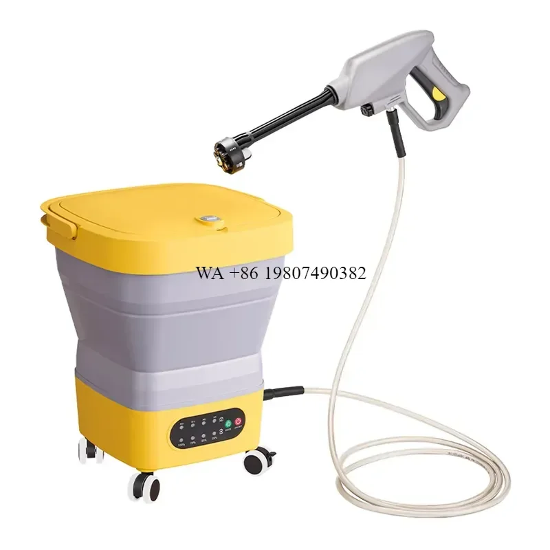 wmwmnu Portable 21V Cordless Plastic Pressure Washer with 4000mAh Battery Quick Charger Brushless Motor 4 Adjustable Pressure