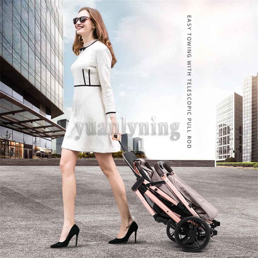 Lightweight Strollers Bidirectional Baby Carriage Stroller Cart Can Sit Can Lie Portable Pushchair For Infants & Newborn upgrade