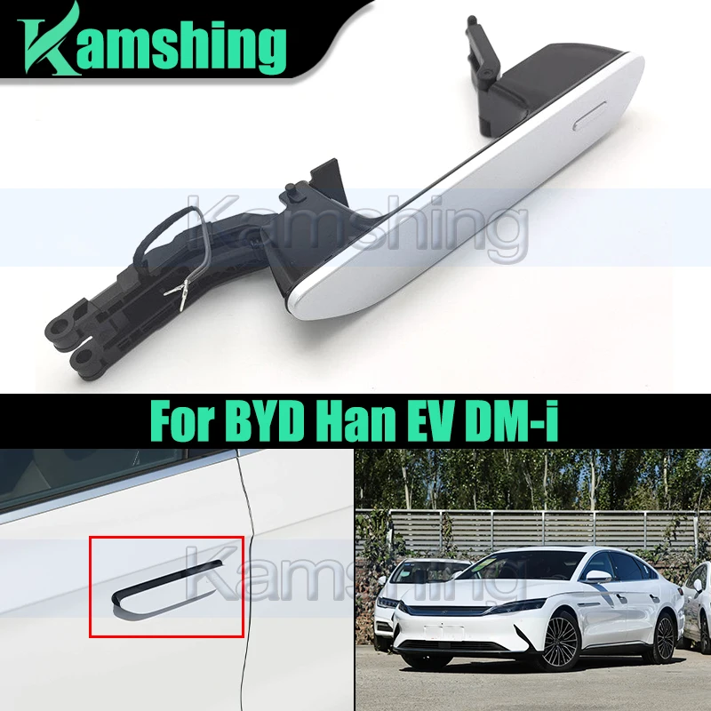

Car Exterior Door Handle For BYD Han EV DM-i Car Door Pull Handle Door Open Handle (White)
