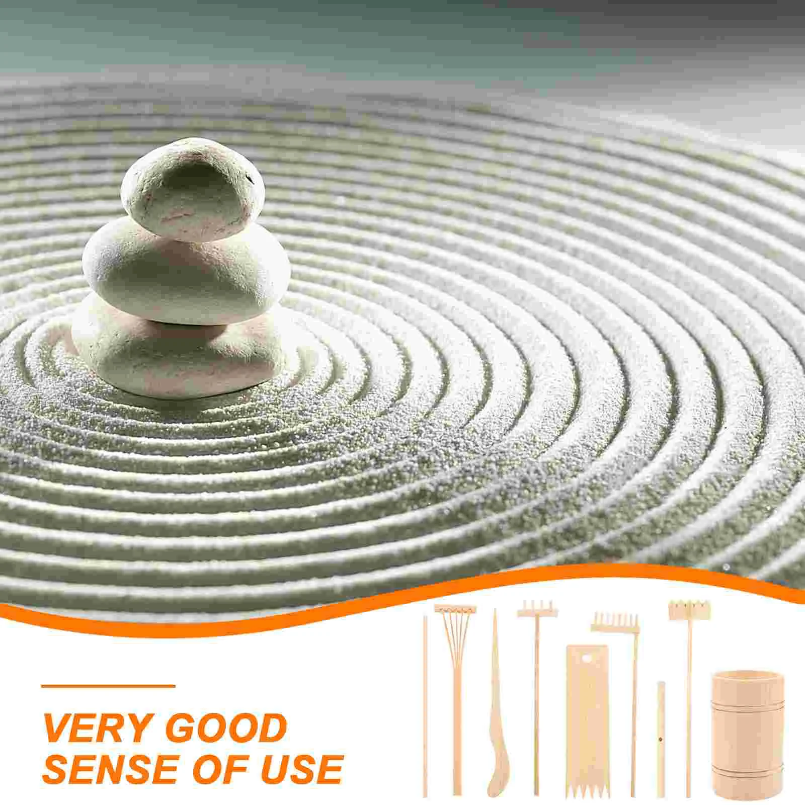 Zen Tool Set Sandbox Rake Crafts Desktop Miniature Garden Tools Decoration Table Rakes Accessories