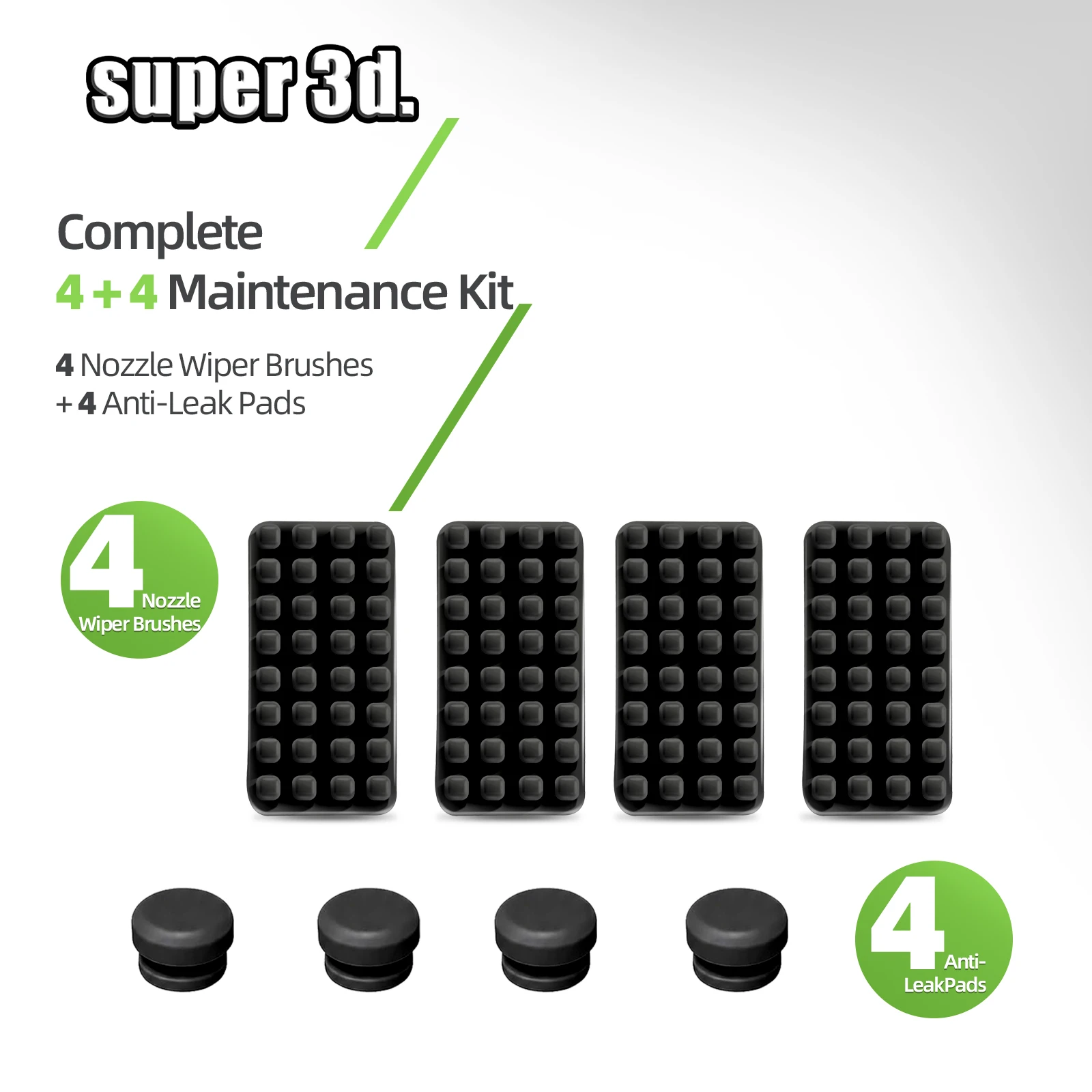 For Snapmaker U1 Nozzle Brush Nozzle Cleaner Tool Nozzle Wiper Silicone Brush Strong Cleaning Ability High Temperature Resist