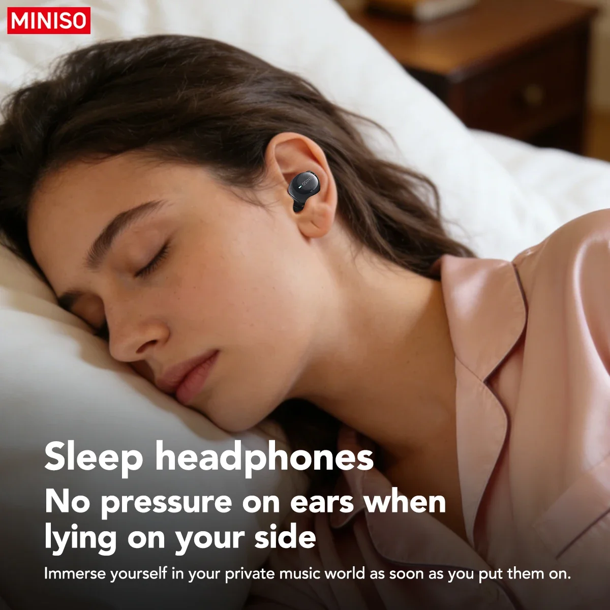 MINISO MS216 Bluetooth V6.0 auriculares Mini auriculares AI traductor auriculares inalámbricos auriculares para dormir de larga duración