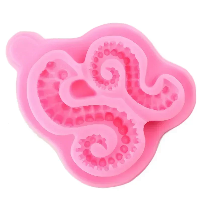 Sea Octopus Tentacles Silicone Mold Cupcake Fondant Molds Cake Decorating Tools Candy Polymer Clay Chocolate Gumpaste Moulds