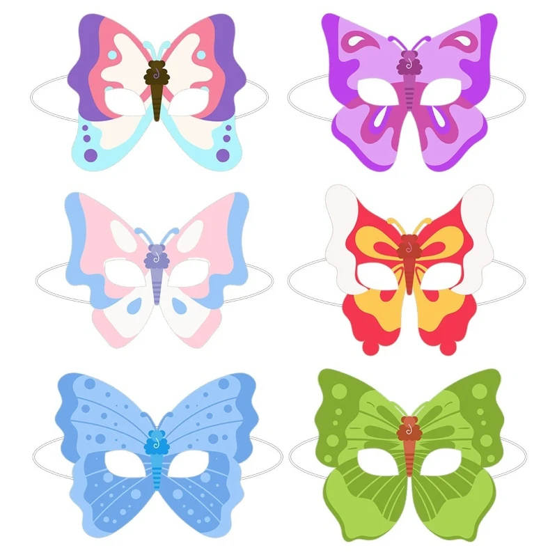 6 шт., детские украшения для дня рождения, маска в стиле бабочки, игрушки, милая маска для вечеринки, игрушка для женщин и девочек, вечерние подарки на день рождения, игрушка