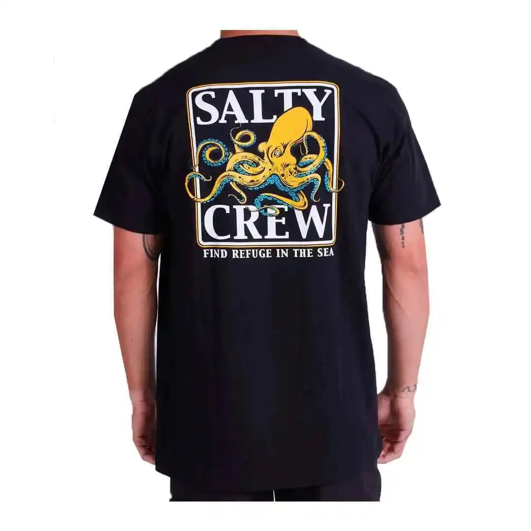 Salty Crew Ink Slinger  T Shirt Black long or short sleeves