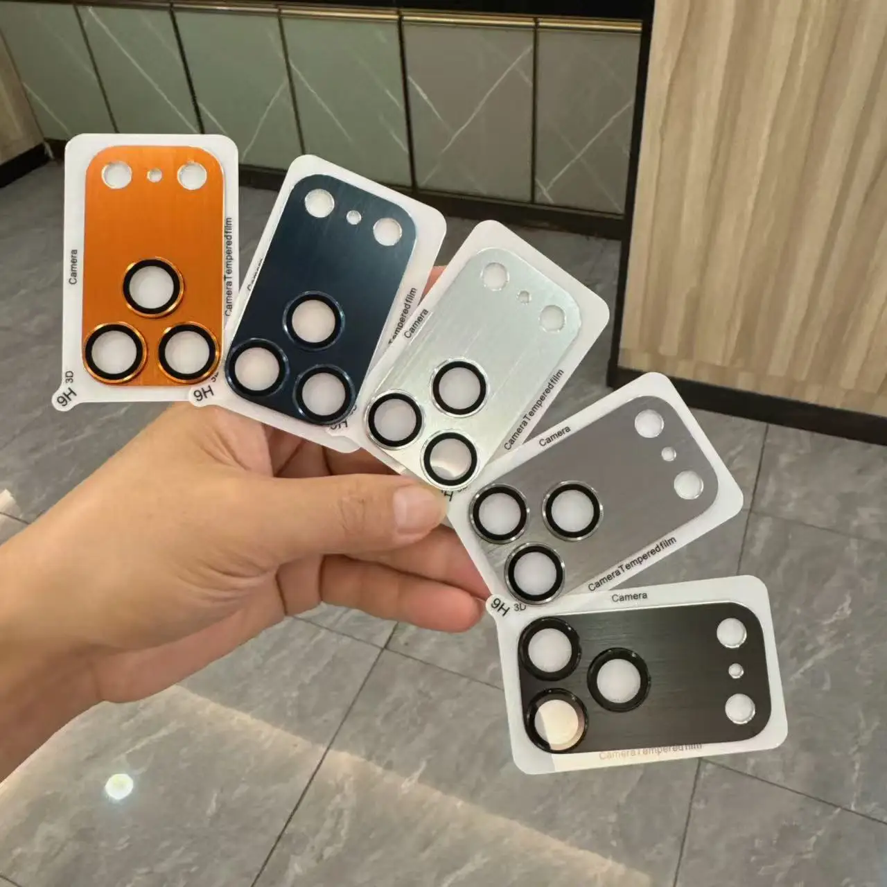 Original 9H HD Rüstung Kamera Objektiv Schutz Für IPhone 17 Pro 17 Pro Max Aluminium Metall Ring Objektiv Gehärtetes Glas film Fall Kappe