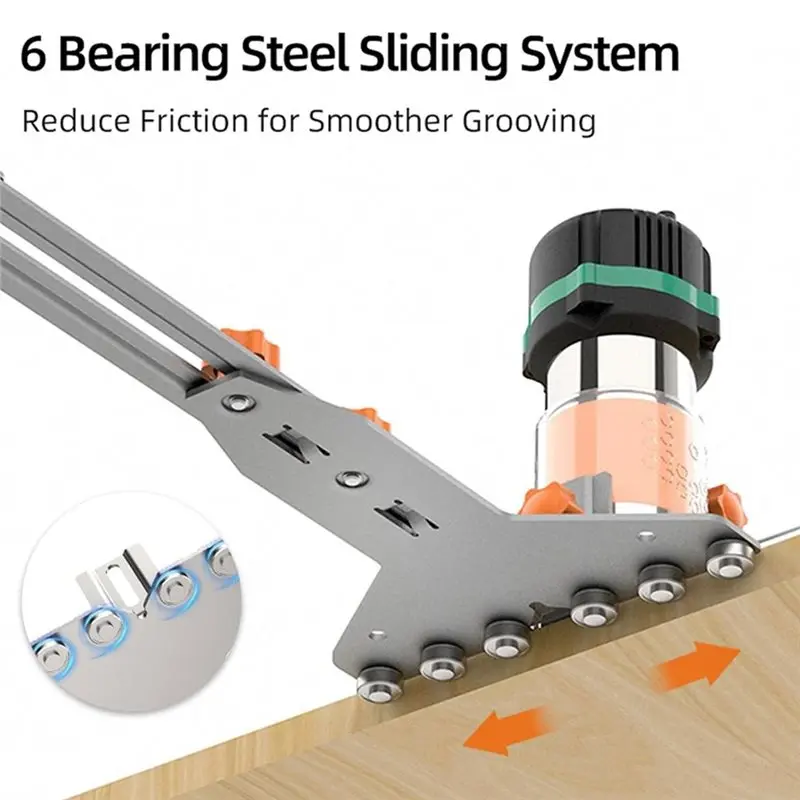 ABKP-Router Circle Cutting Jig 6 Steel Balls& Dual Scales, Stainless Steel Construction, 2.64-13.46