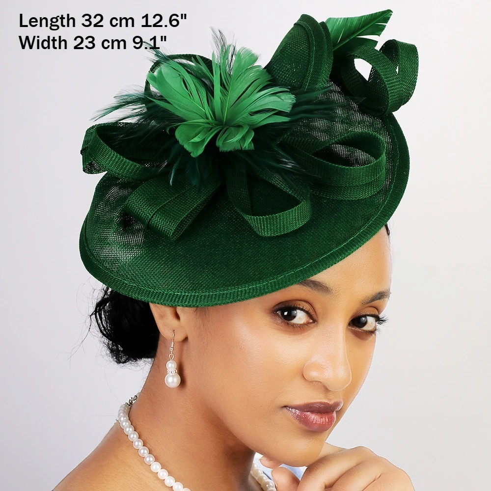 Vintage Ascot Race Bride Handmade Headdress Fashion Hat Headband For Wedding Ball Holiday Party And Portrait Photograph Shooting