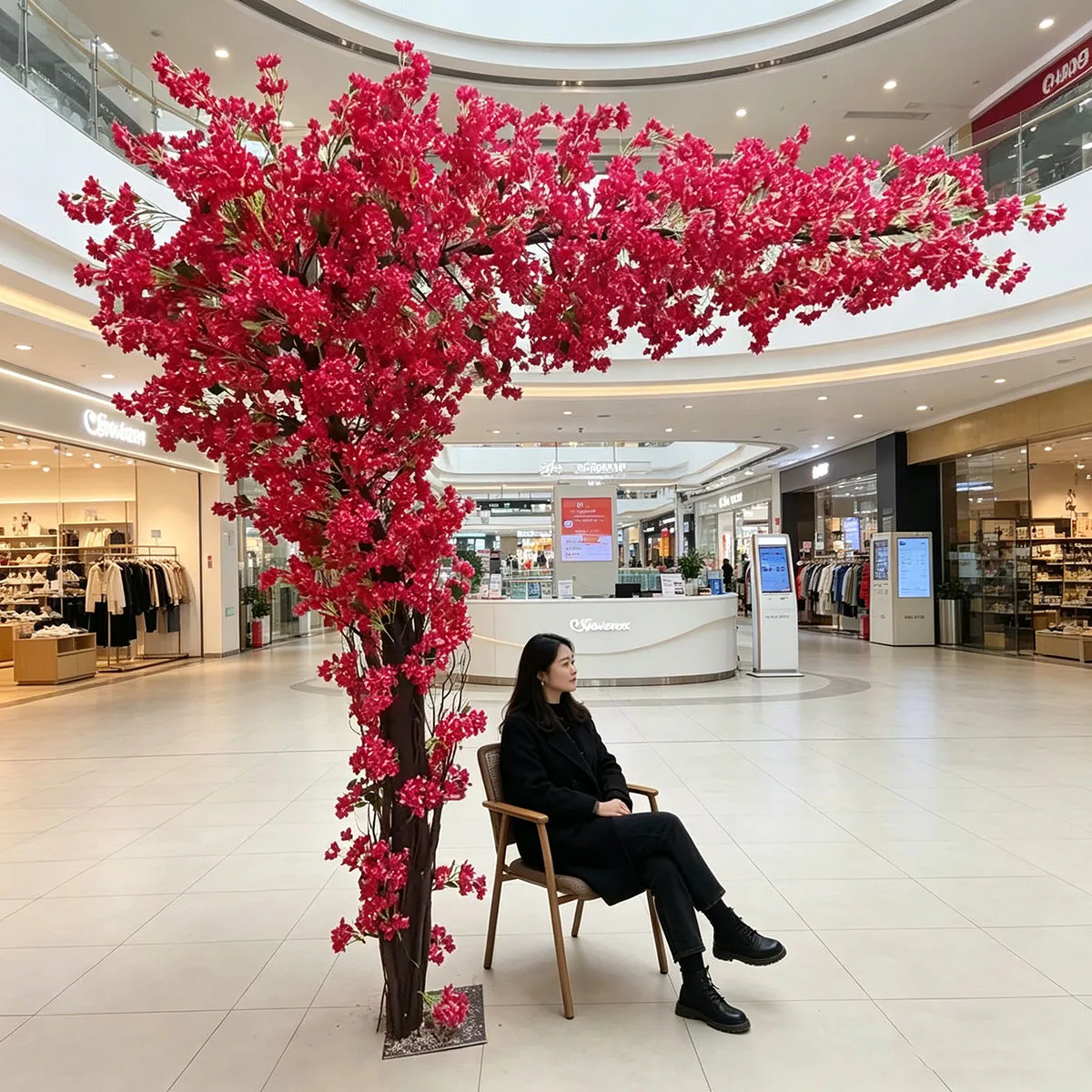 

Fake Bougainvillea Tree Artificial Flowering Plant for Outdoor Indoor Landscape DecoratAion Wedding Centerpiece Home Porch Decor
