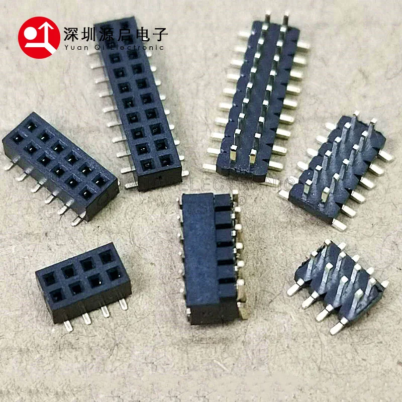 1U 1.27mm Pin Header SMT Connector Male Height 4mm 3mm 2mm 2*2/3/4/5/6/7/8/9/10/12/30/50p For PH 4.3mm/3.4mm/2.0mm Female Socket