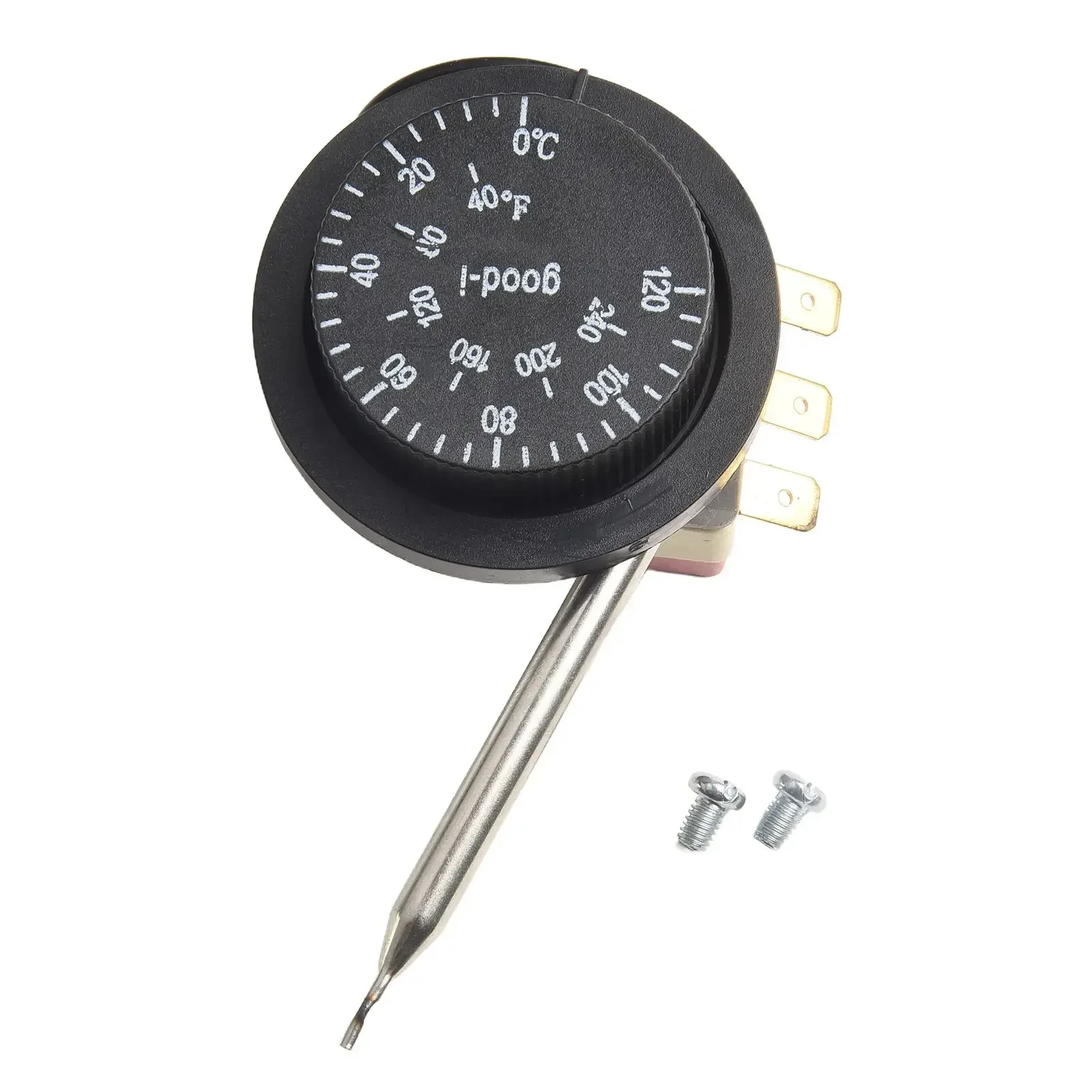 Car Adjustable Electric Fan Thermostat Switch Radiator Temperature Control Probe 250V Steel And Plastic Switch Car Accessories